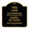 Signmission Fire Lane No Parking-Carril De Fuege No Esta Conar, Black & Gold Alum Sign, 18" x 18", BG-1818-23981 A-DES-BG-1818-23981 - alternate 1